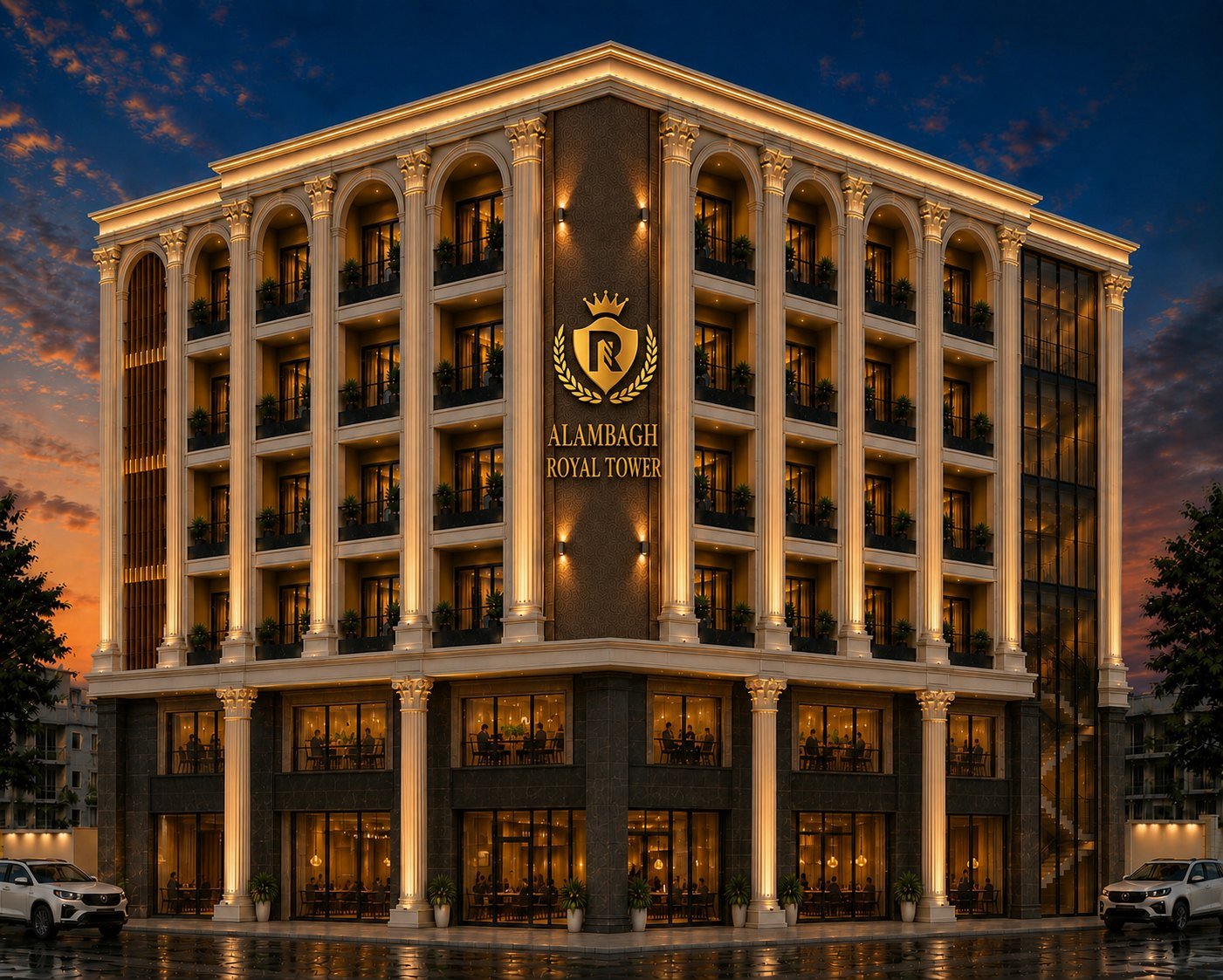 Alambagh Royal Tower, Lucknow — architectural render
